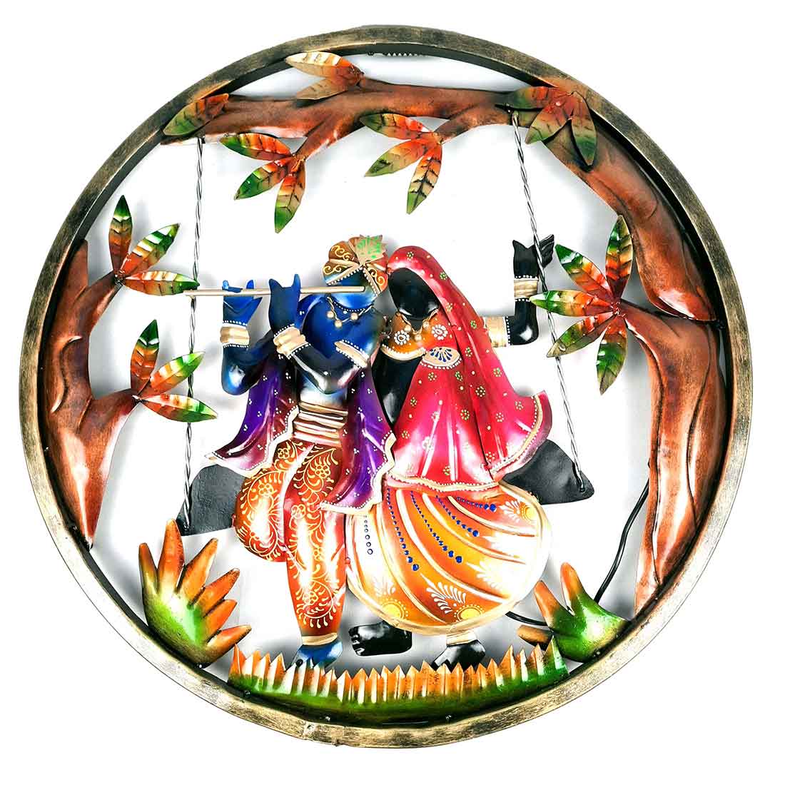Radha Krishna Backlit Wall Hanging - Apkamart