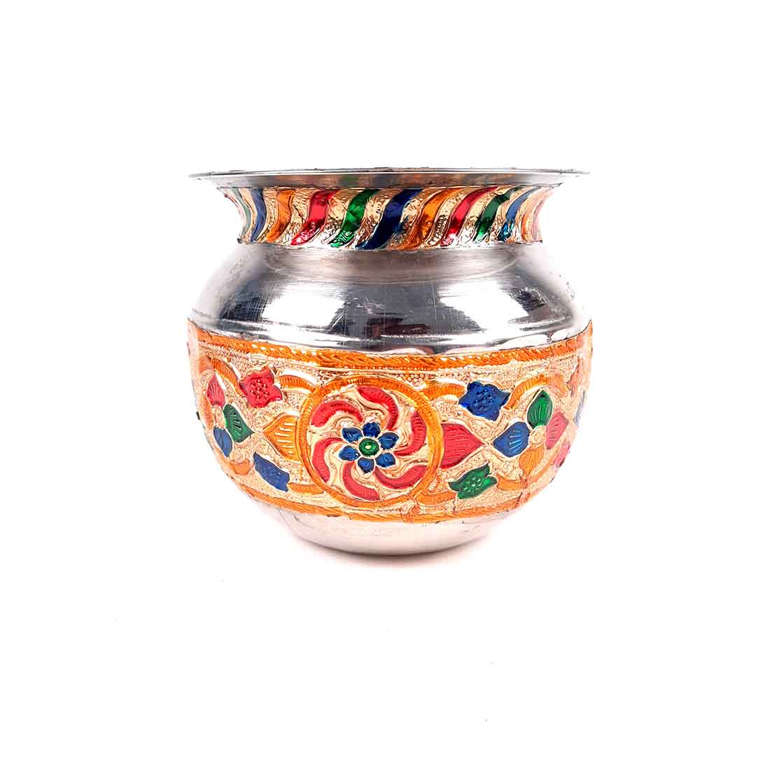 Meenakari Kalash - Lota - For Pooja, Weddings & Festivals - 5 Inch