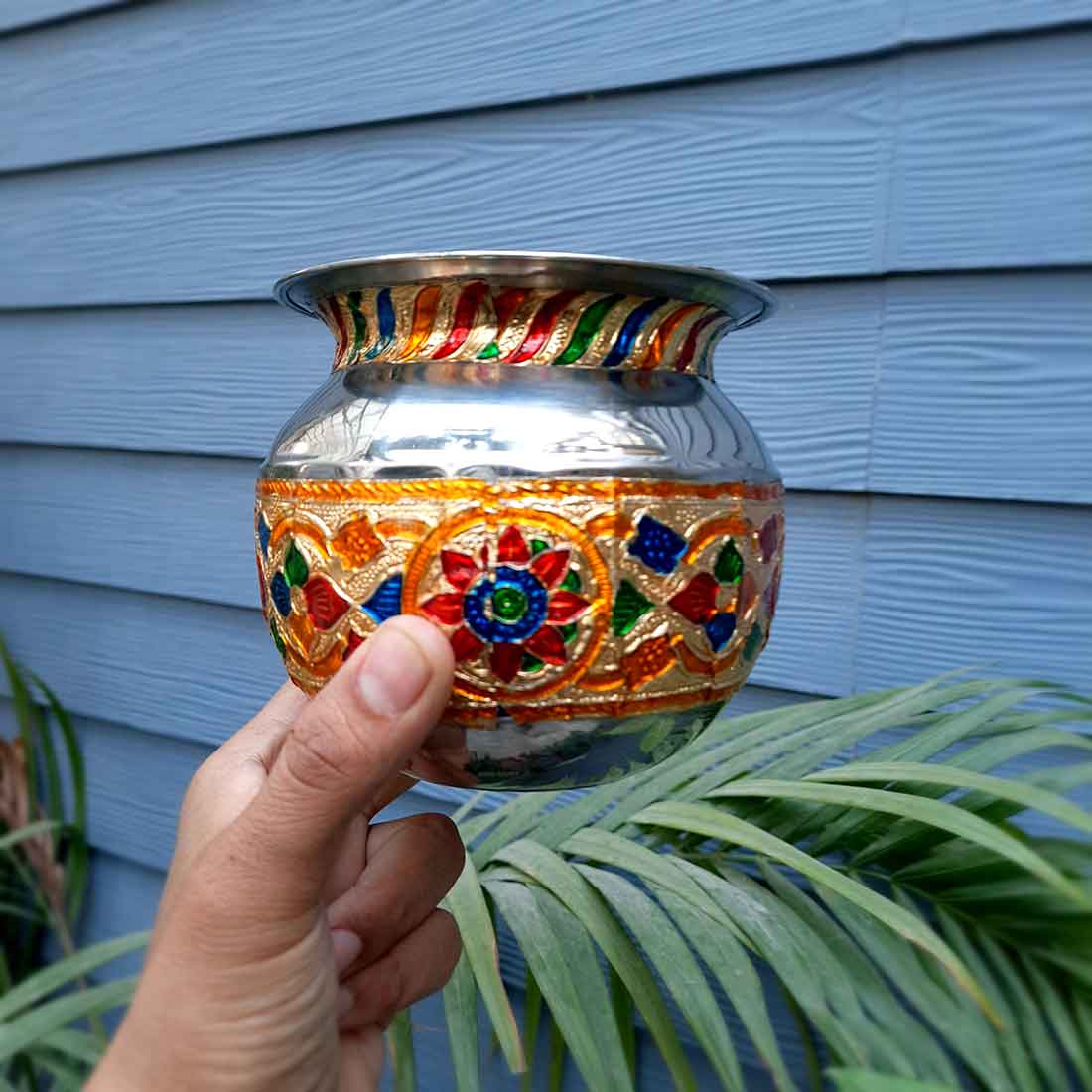 Meenakari Kalash - Lota - For Pooja, Weddings & Festivals - 5 Inch