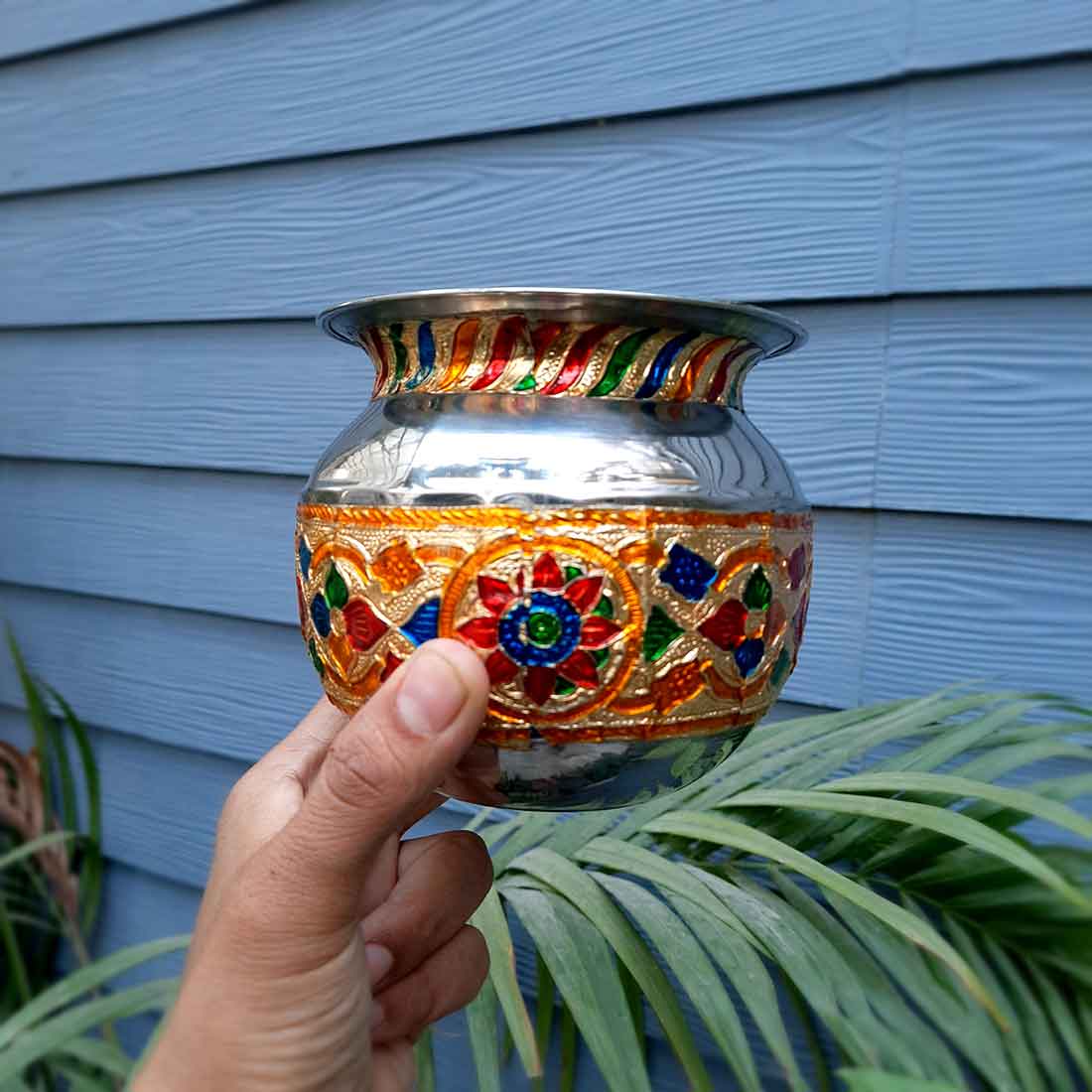 Meenakari Kalash - Lota - For Pooja, Weddings & Festivals - 5 Inch