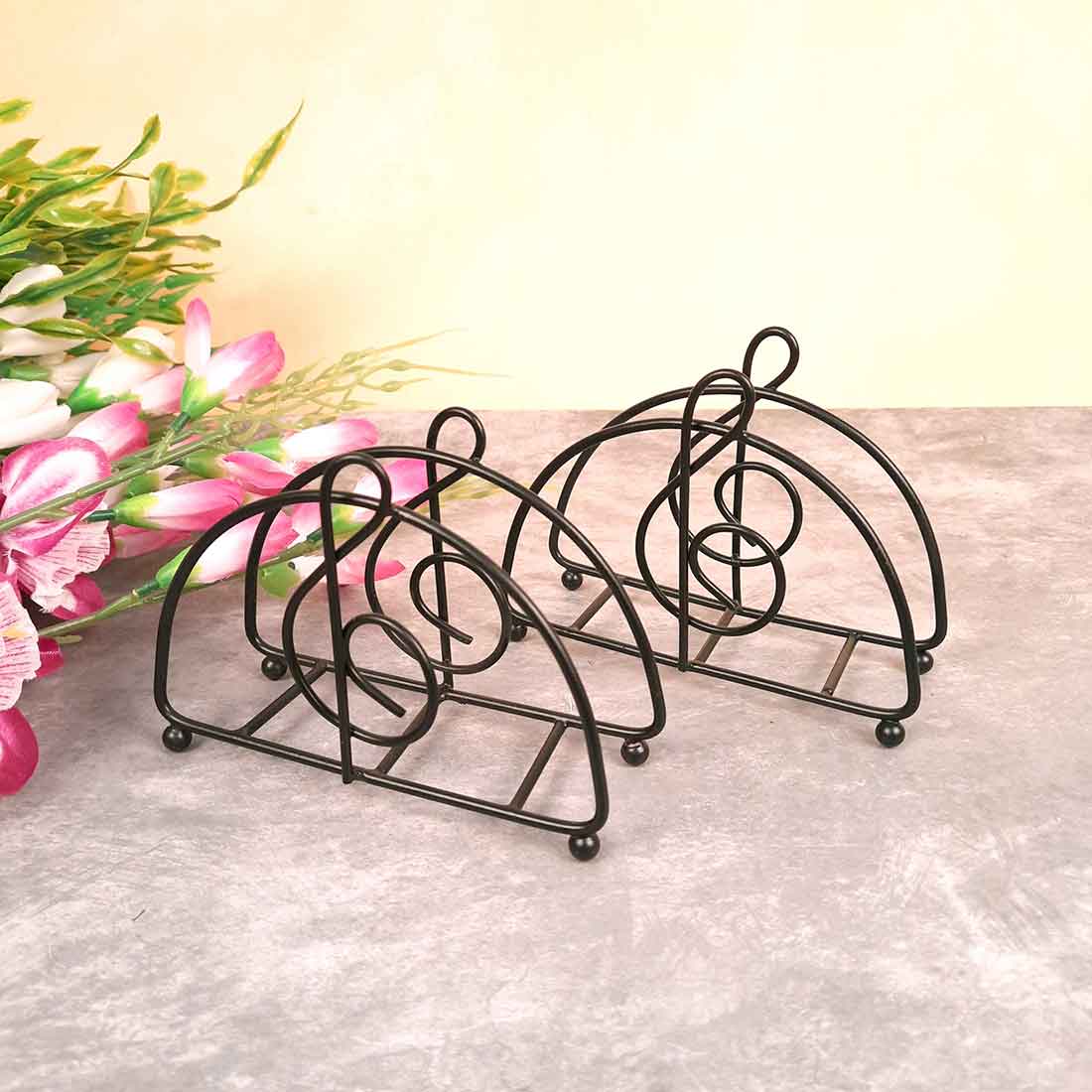 Napkin Holder | Tissue Paper Stand - for Dining Table & Kitchen - 5 Inch -Apkamart #Style_Pack of 2