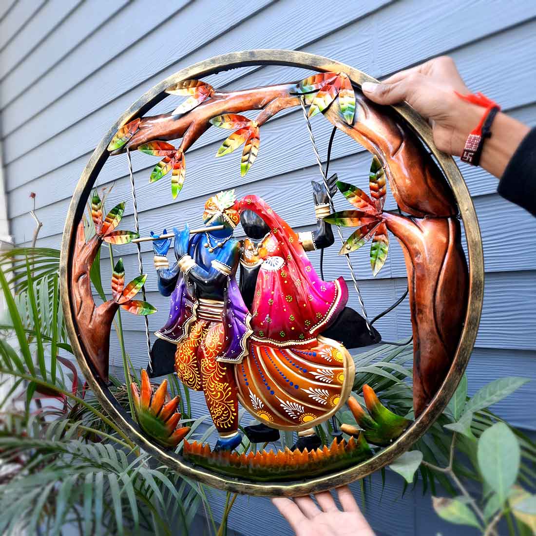 Radha Krishna Backlit Wall Hanging - Apkamart