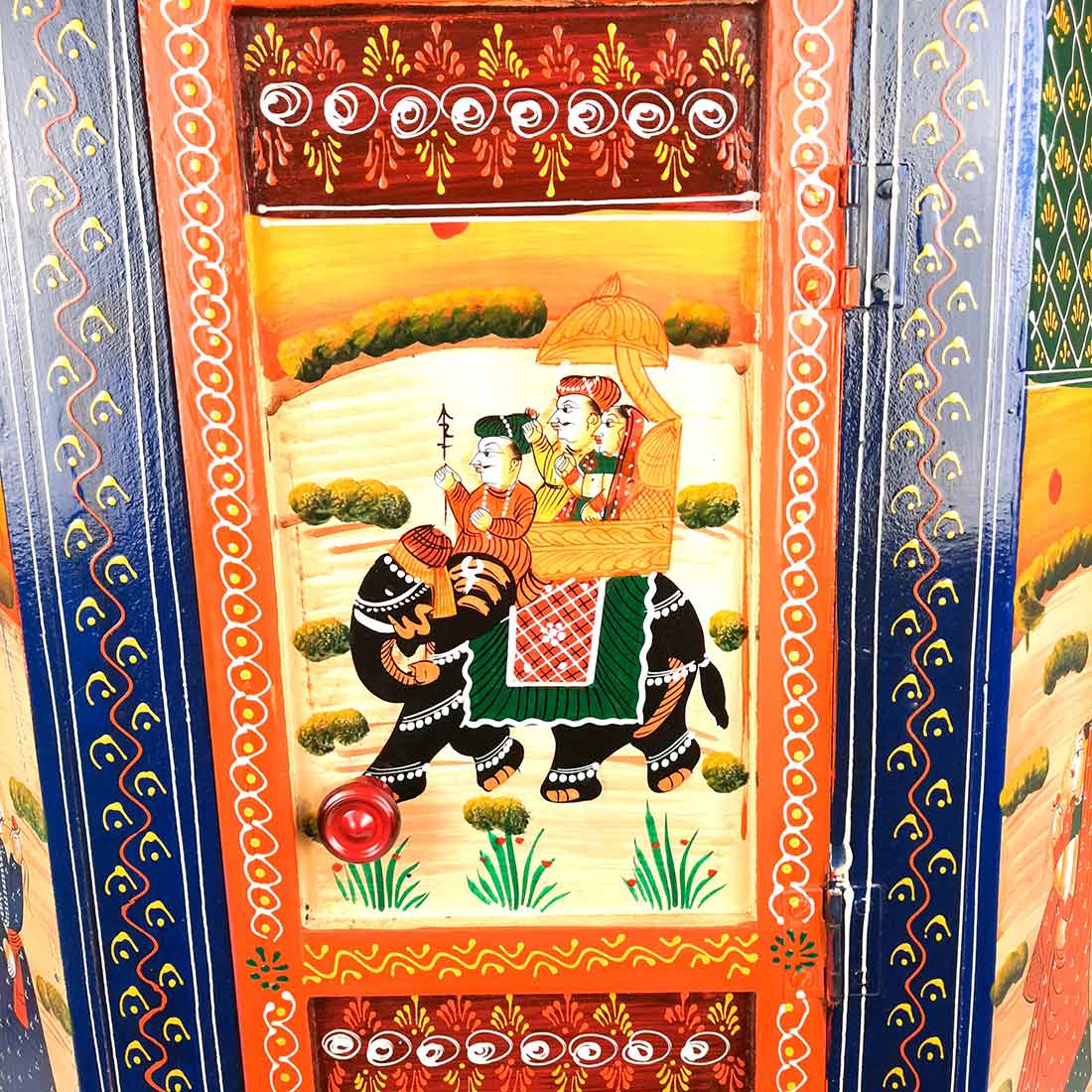 Almirah Corner Rack With Two Drawers | Wooden Cabinet Cum Storage Drawer - for Home, Living Room Decor, Corner Decoration & Gifts - 30 Inch