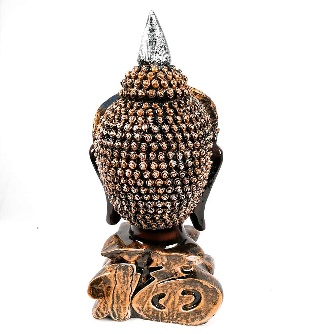 Buddha Head Statue | Decorative Buddha Idol Showpiece -for Home, Living Room, Table Decoration & Gifts - 16 Inch