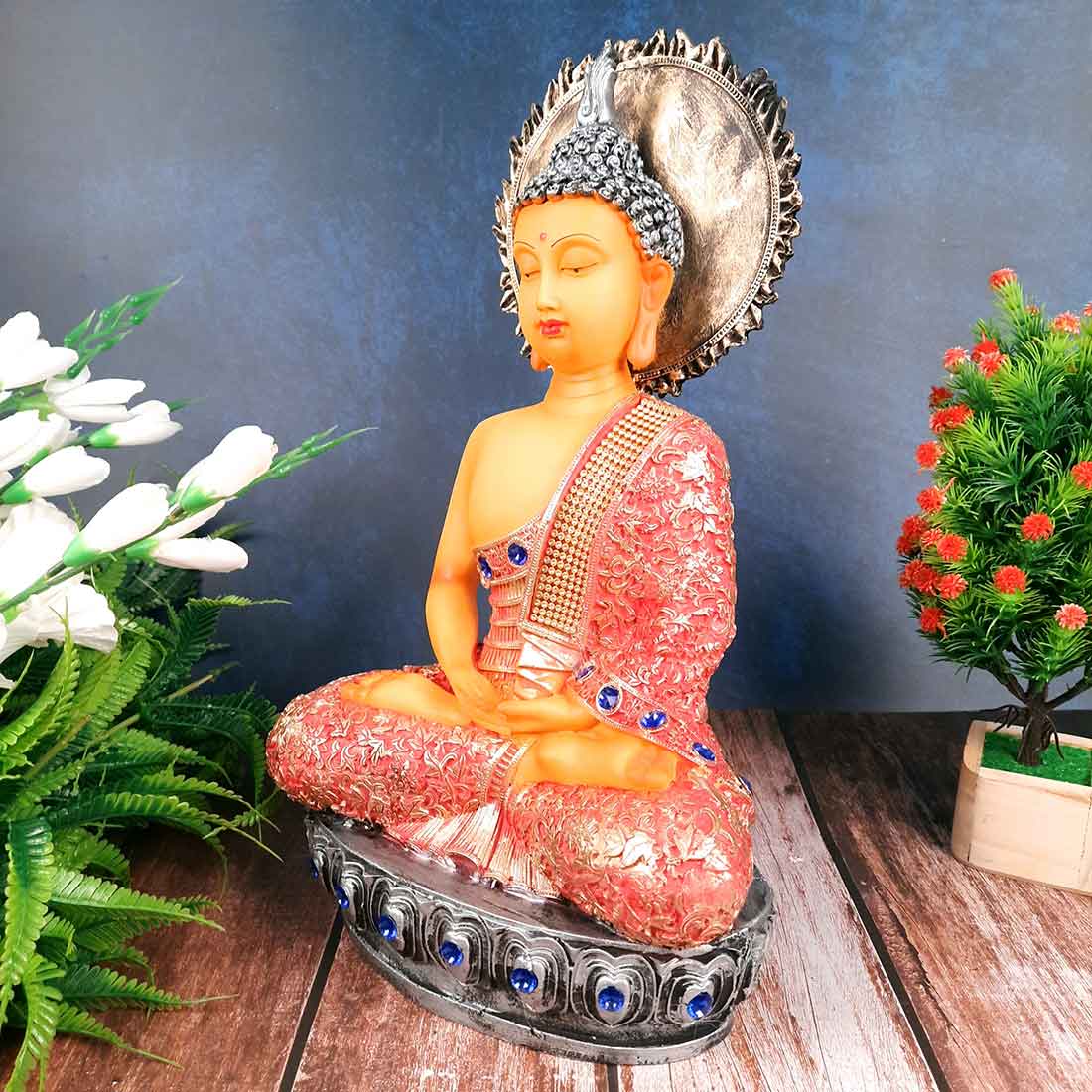 Meditating Buddha Showpiece - for Home Decor, Peace & Harmony - apkamart #size_Big