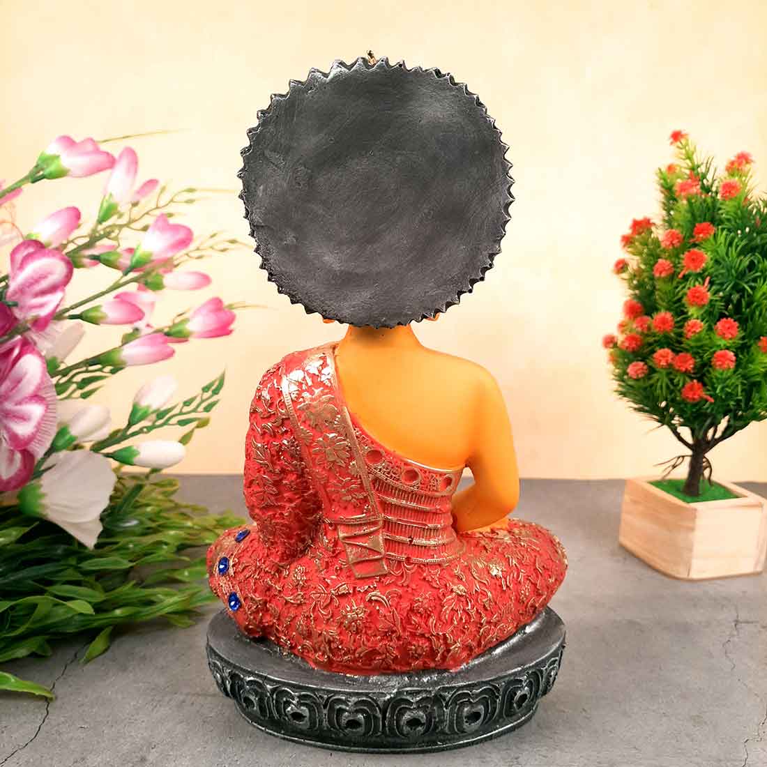 Meditating Buddha Showpiece - for Home Decor, Peace & Harmony - apkamart #size_Medium