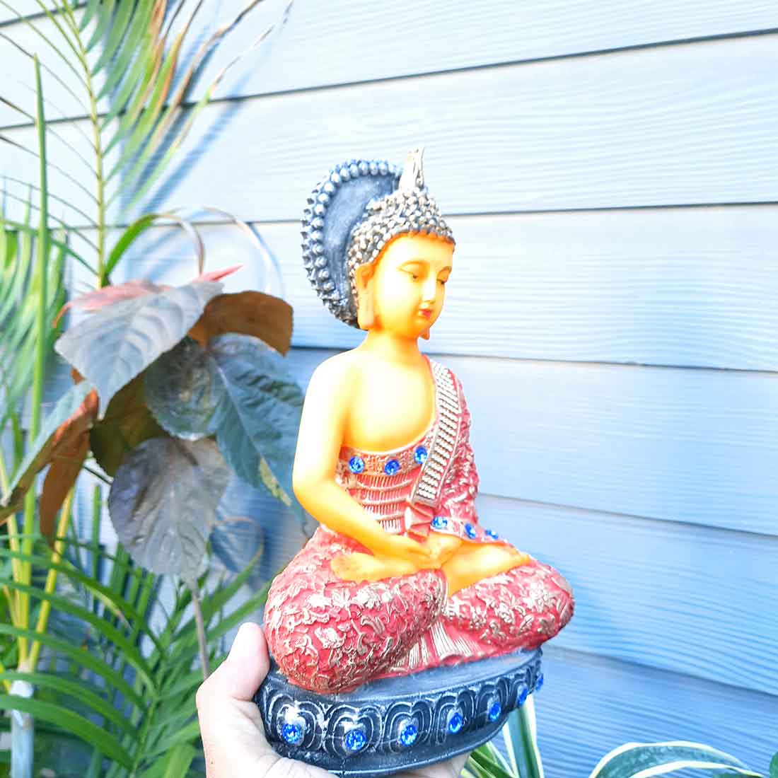 Meditating Buddha Showpiece - for Home Decor, Peace & Harmony - apkamart #size_Medium