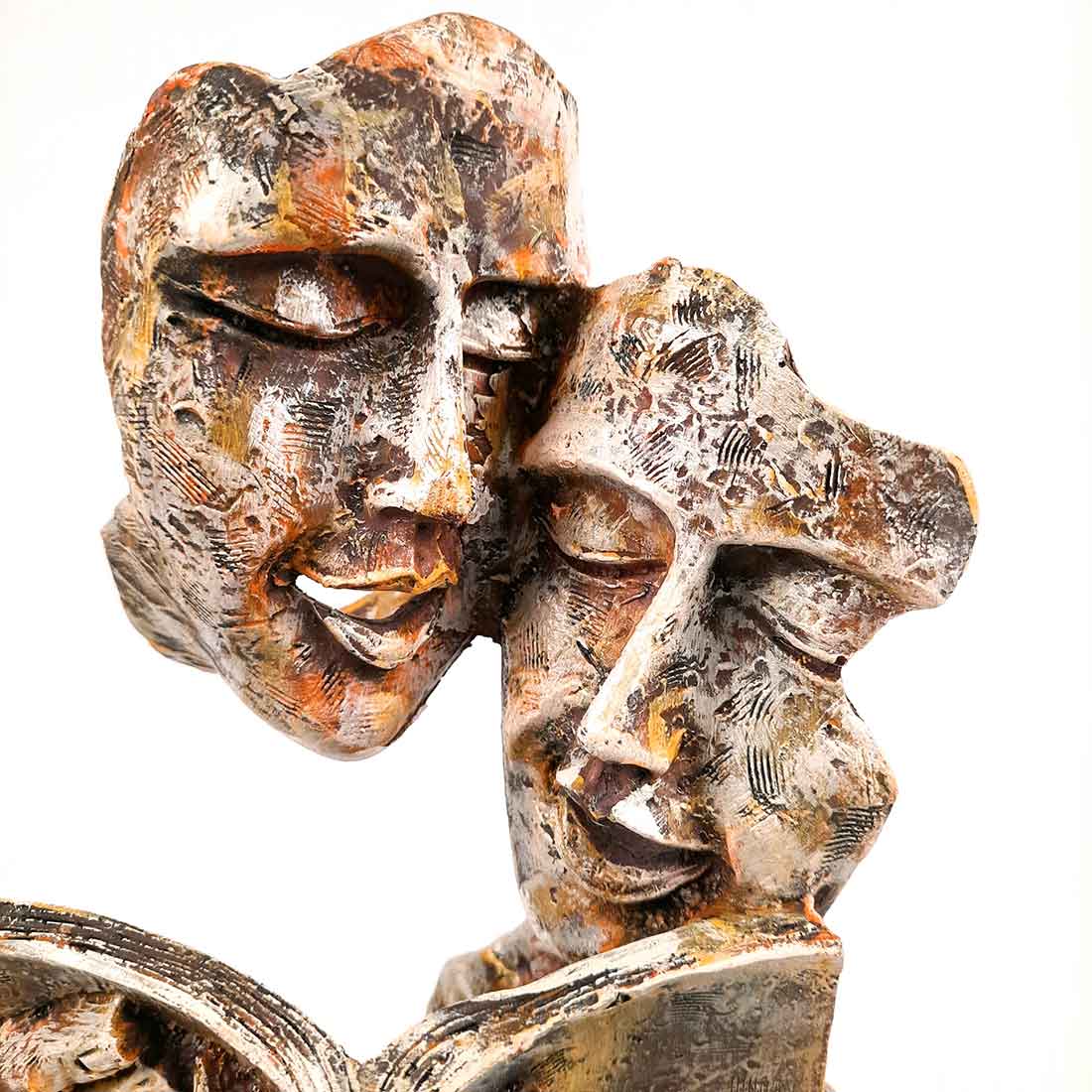 Antique Face Showpiece - For Table Decor & Gifts - 13 Inch - Apkamart #Style_Design 1