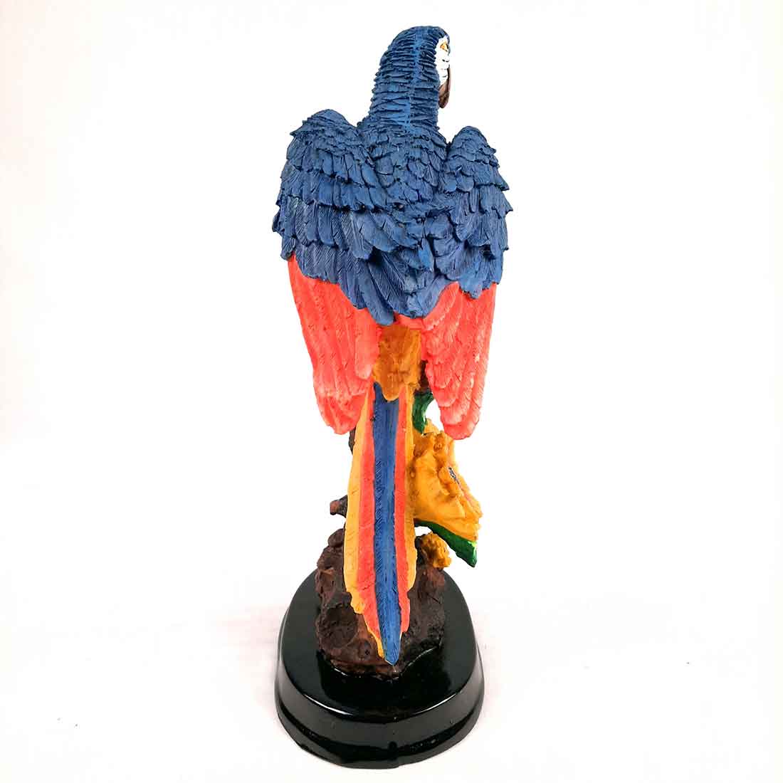 Decorative Parrot Showpiece - For Home, Table, Graden Decor & Gifts - 13 Inch - Apkamart #Color_Dark Blue