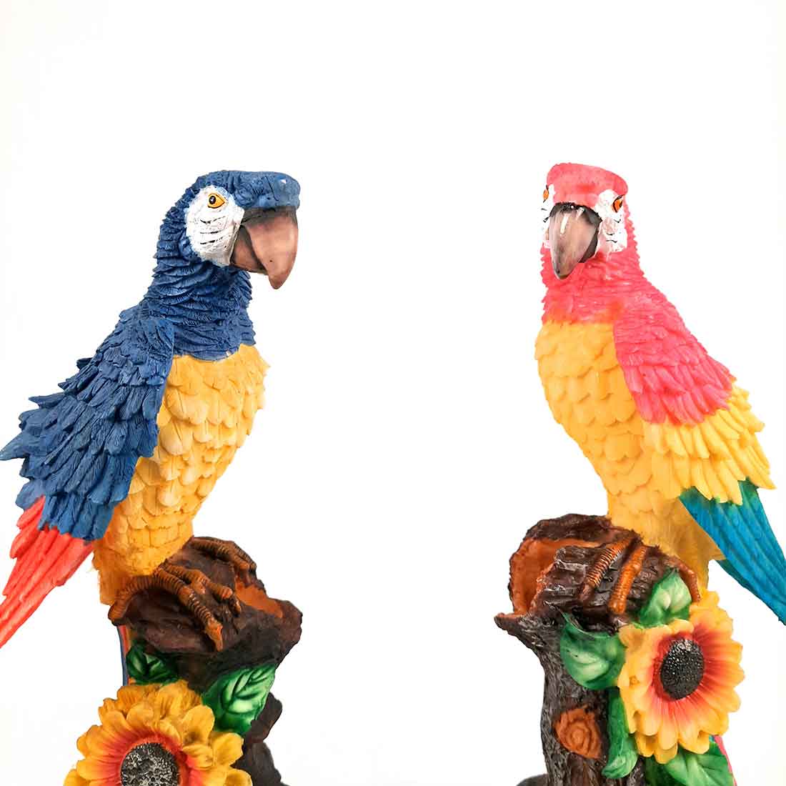 Cute Parrot Pair Showpiece - For Table, Living Room, Garden Decor & Gifts - 13 Inch - Apkamart #Color_Dark Blue-Pink