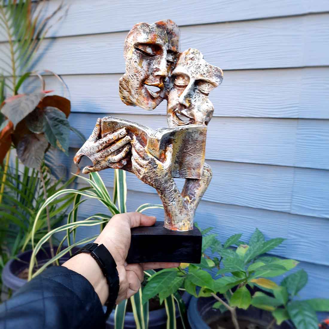 Antique Face Showpiece - For Table Decor & Gifts - 13 Inch - Apkamart #Style_Design 1