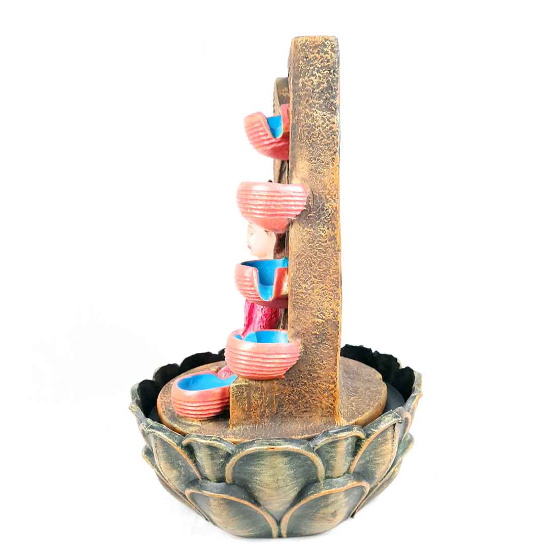 Water Fountain with Buddha Statue - For Living Room, Table Decor, Office & Home Decoration Gifts - 16 inch - Apkamart #Style_Design 2