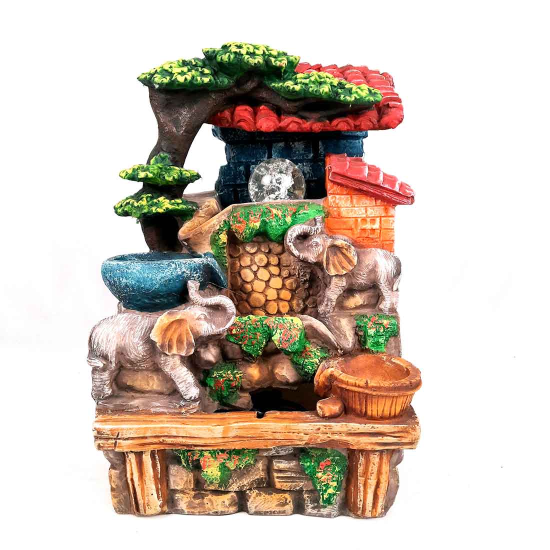 Table Water Fountain | Indoor Fountain with LED Lights - for Home, Garden Decoration & House Warming Gift - 13 Inch - Apkamart #Style_ Style 1