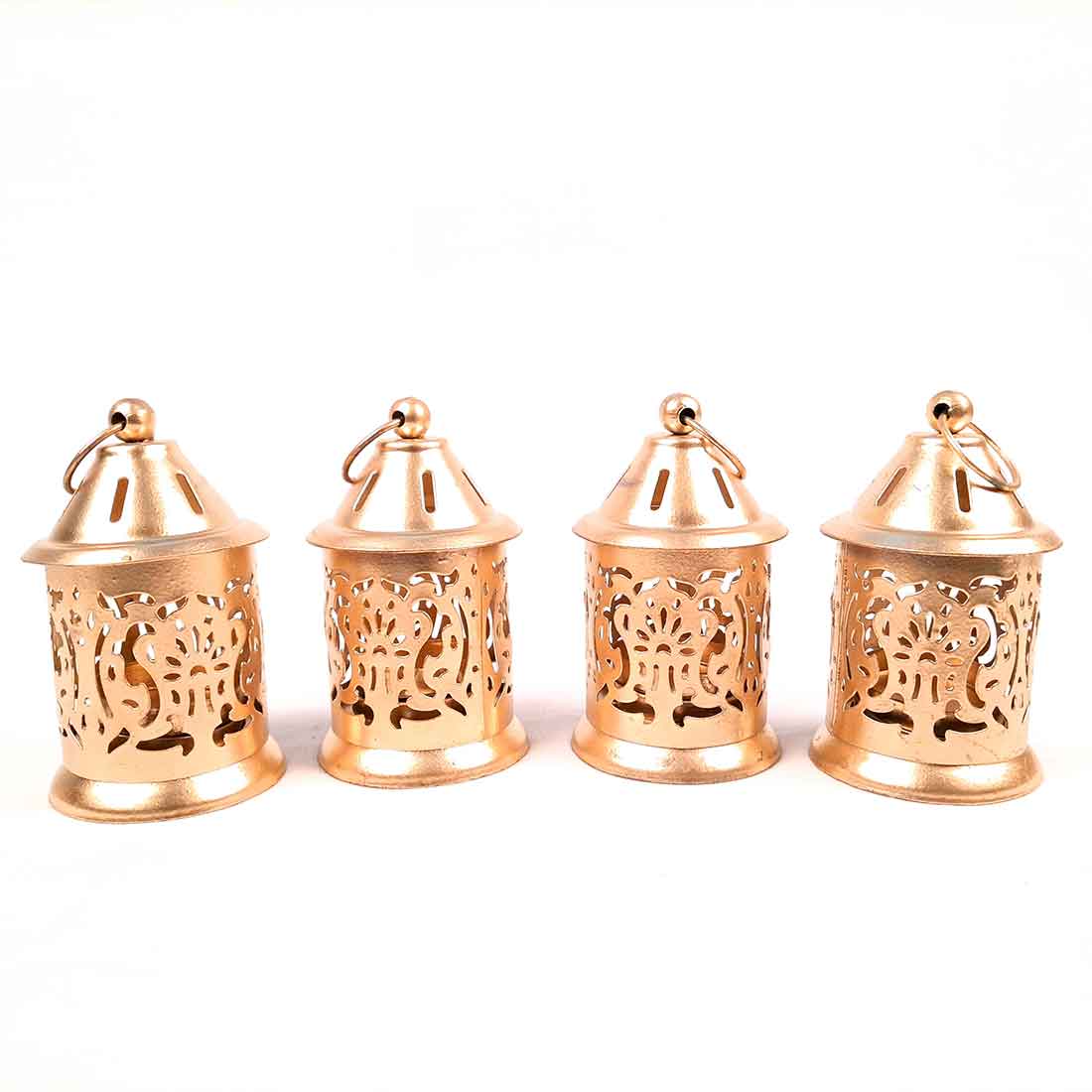 Hanging Lantern Tea Light Candle Holder | Decorative T Light Holder - For Table & Home Decor (Pack of 2) - Apkamart #Style_Pack of 4