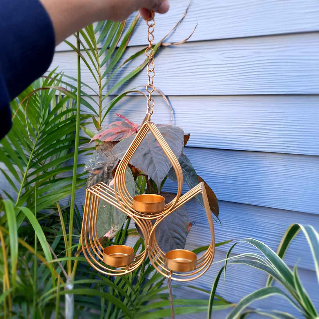 Tealight Candle Holders Wall Hanging | Tea Light Wall Sconces - For Living Room, Home Decor & Gifts - 16 Inch - Apkamart