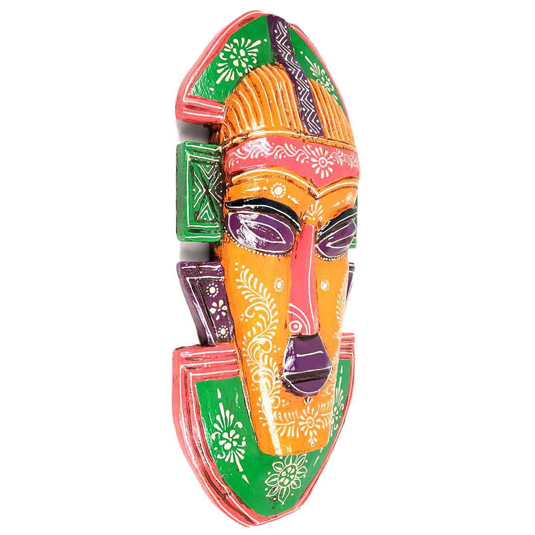 Tribal Egyptian Mask Wall Hanging - for Home Decor & Wall Decoration (Pack of 2) - 20 Inch -Apkamart