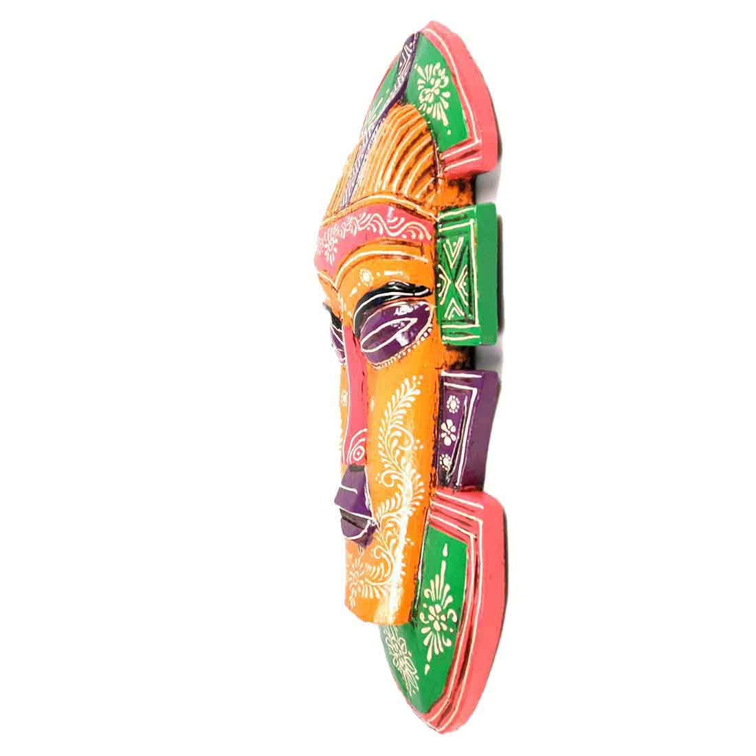 Tribal Egyptian Mask Wall Hanging - for Home Decor & Wall Decoration (Pack of 2) - 20 Inch -Apkamart