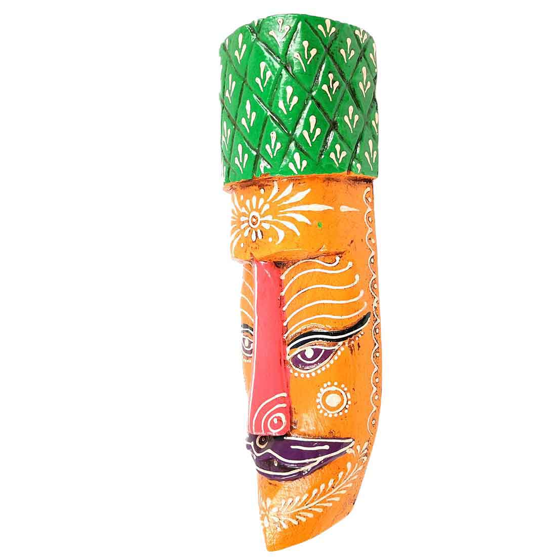 African Style Wall Decor Mask | Tribal Art Masks - For Home, Entrance & Wall Hanging (Pack of 2) - 12 Inch - Apkamart #Style_Style 4