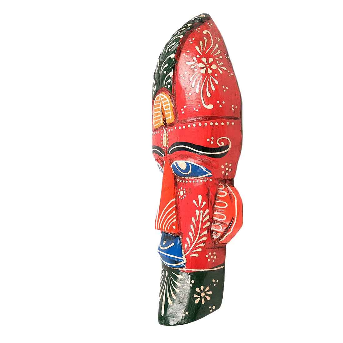 African Style Wall Decor Mask | Tribal Mask Wall Hanging - for Home and Office - 12 Inch
