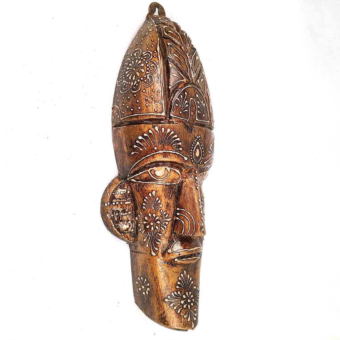 African Tribal Mask Wall Decor - for Home, Office & Living Room Decoration - 12 Inch #style_ pack of 2