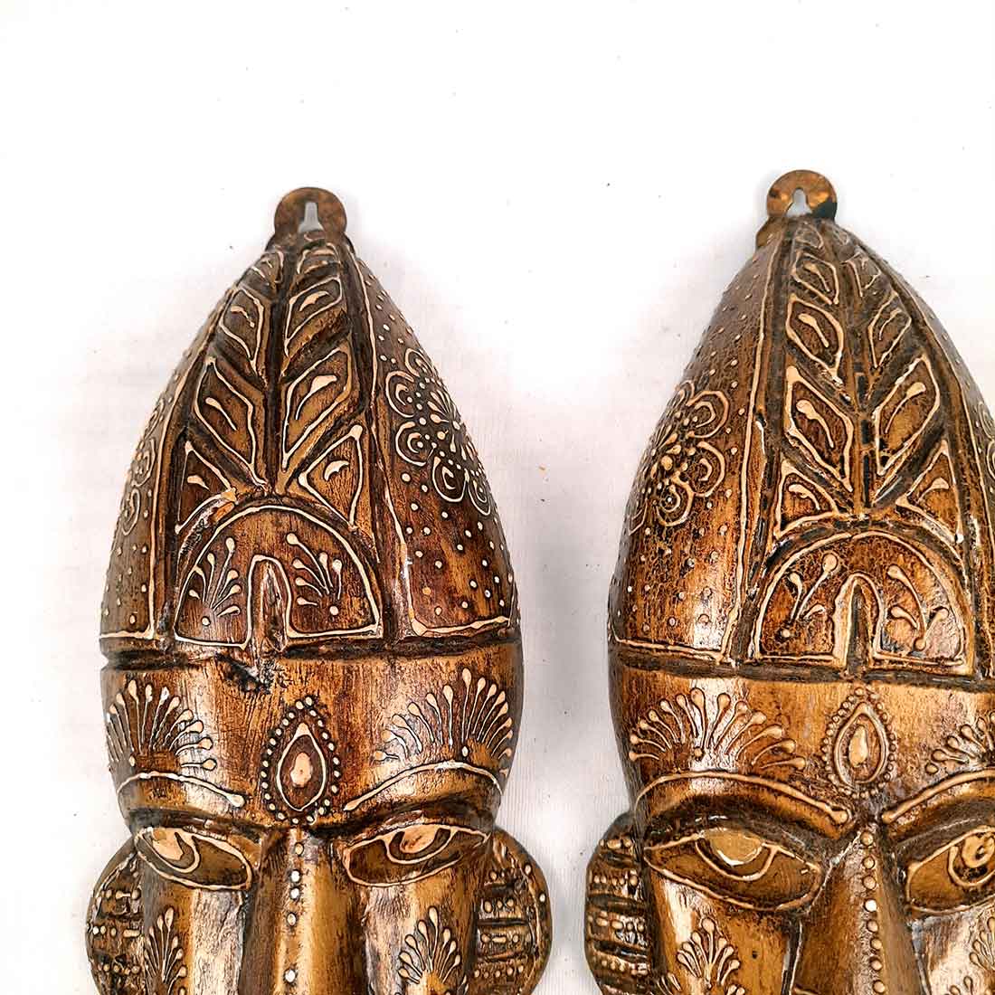 African Tribal Mask Wall Decor - for Home, Office & Living Room Decoration - 12 Inch #style_ pack of 2