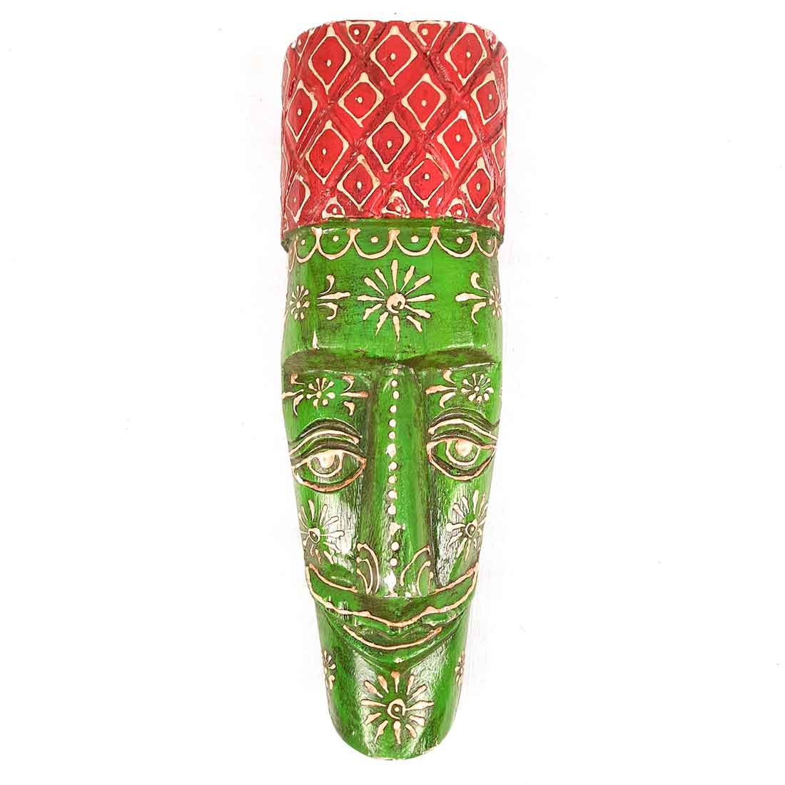 African Wall Mask | Tribal Mask Wall Hanging - for Home & Wall Decor - 12 Inch -Apkamart #style_pack of 1