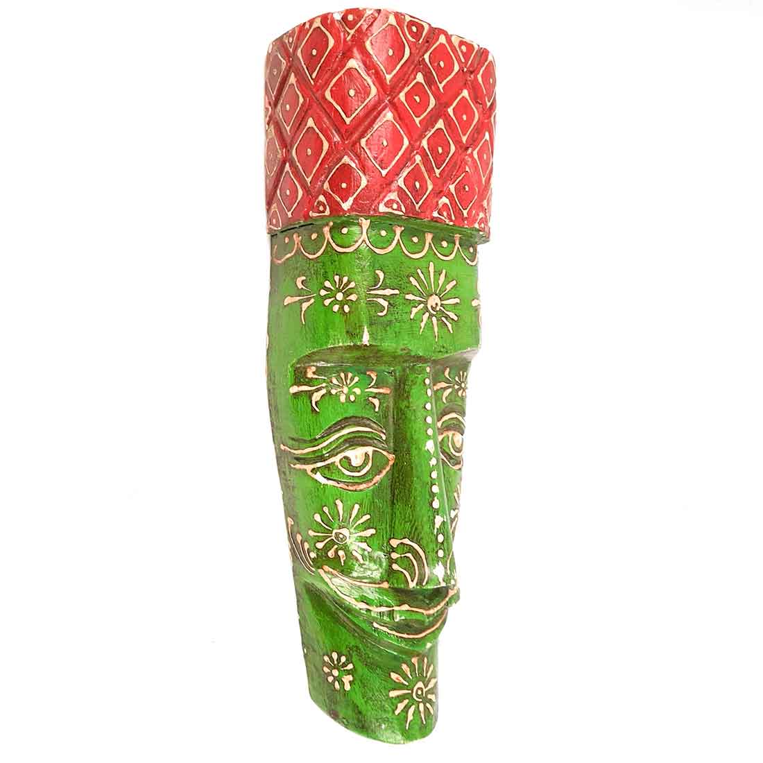 African Style Wall Decor Mask | Tribal Art Masks - For Home, Entrance & Wall Hanging (Pack of 2) - 12 Inch - Apkamart