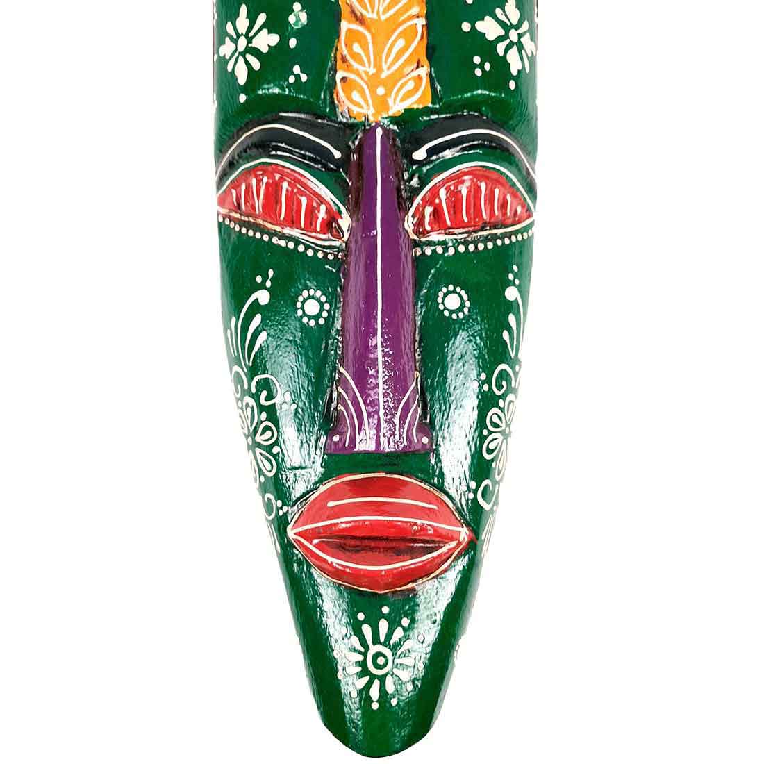 African Wall Mask | Tribal Mask Wall Hanging - for Ethnic Home Decor & Gifts - 18 Inch