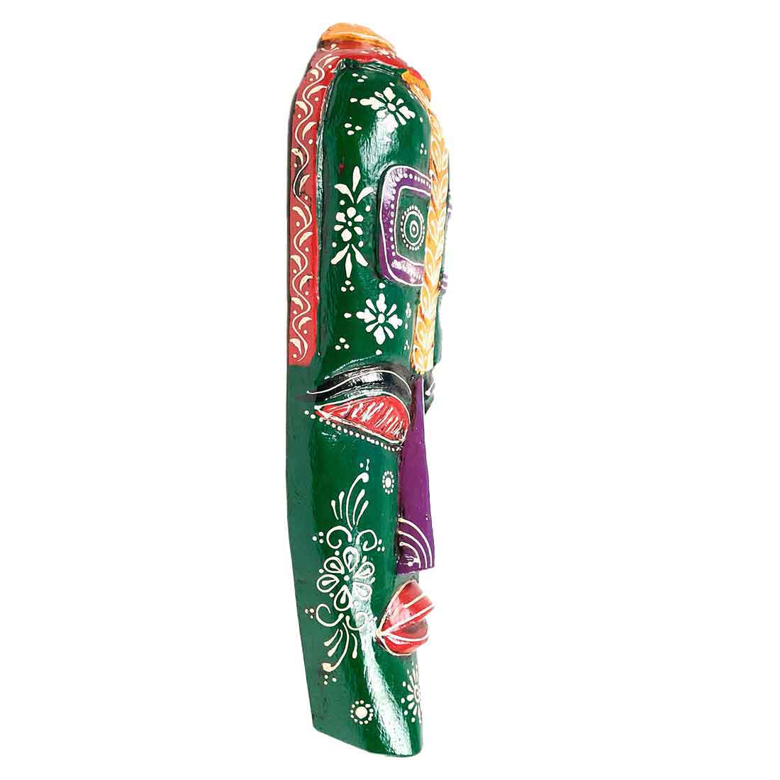 African Wall Mask | Tribal Mask Wall Hanging - for Ethnic Home Decor & Gifts - 18 Inch