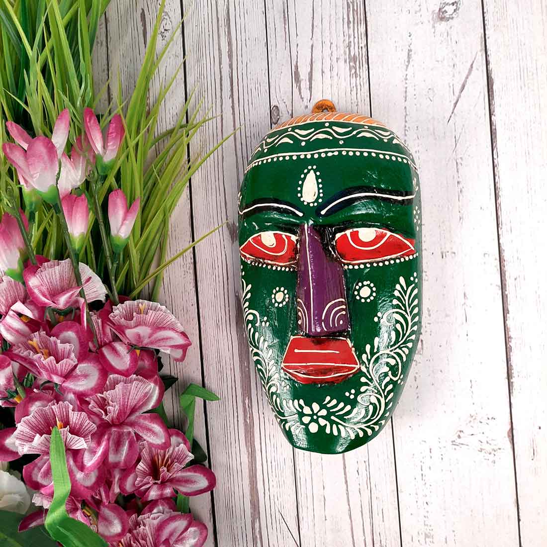 Tribal Egyptian Mask Wall Hanging - for Home | Office | Cafes & Interior Décor - 9 Inch - Apkamart