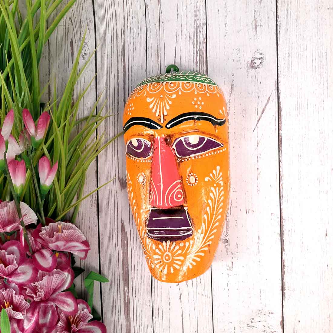 Traditional African Mask | Decorative Wall Mounting Mask - for Home & Office Decor - 9 Inch - APkamart