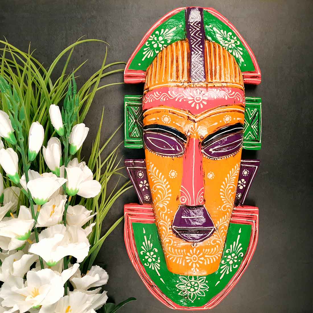 African Style Wall Decor Mask - Wall Hanging For Living room & Entrance Decor - 20 Inch - ApkaMart