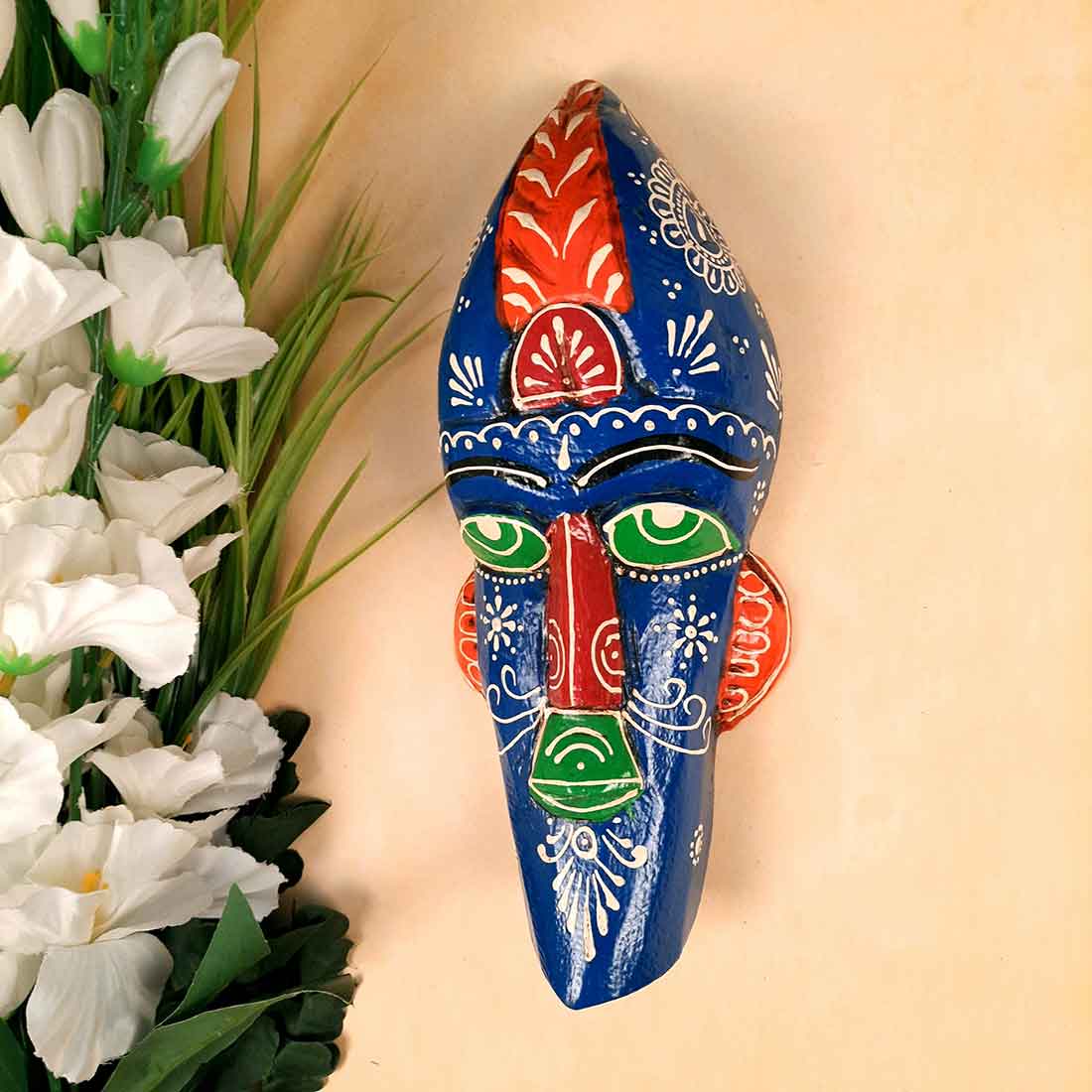 Egyptian Mask Wall Hanging | Tribal Mask for Premium Home Decor - 12 Inch