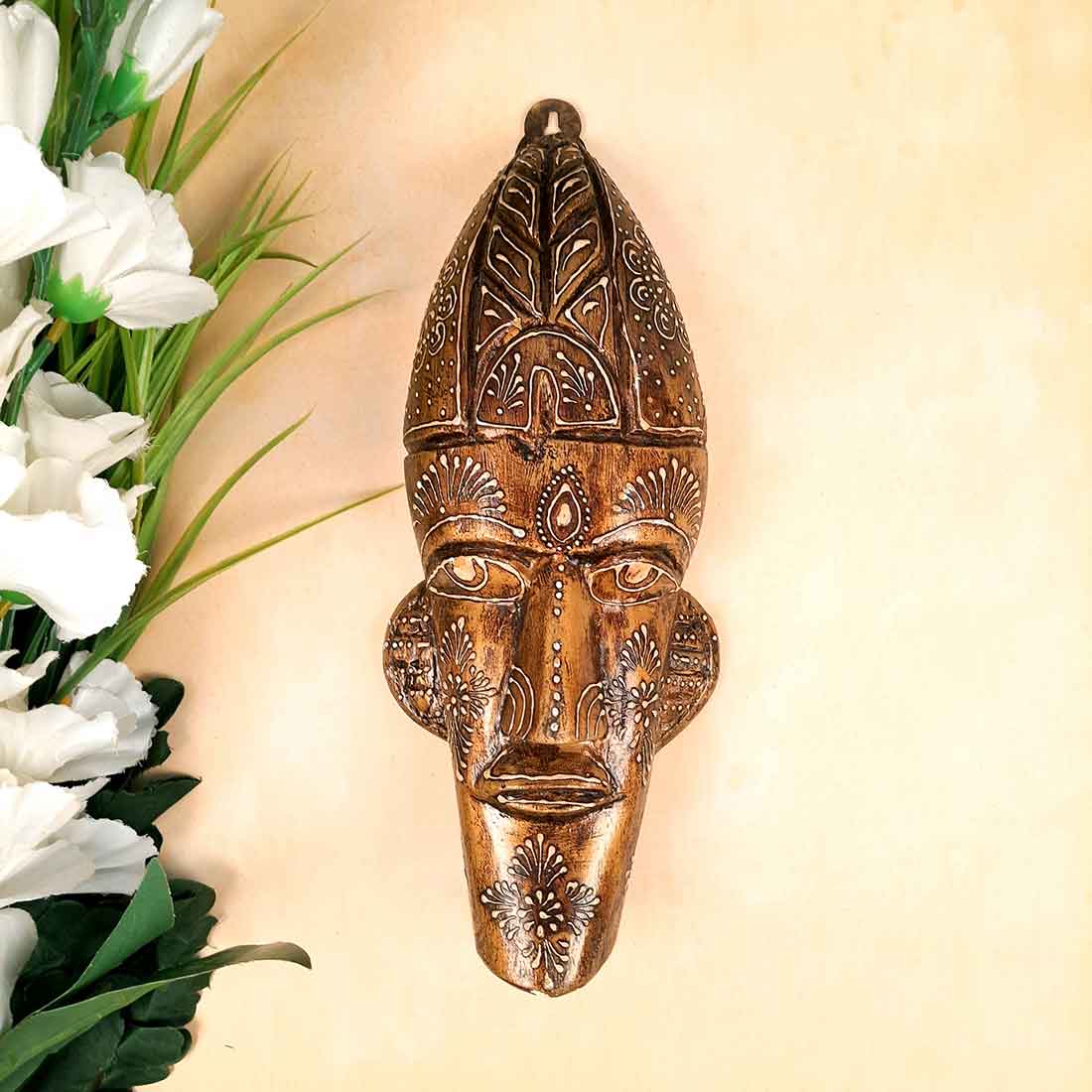 African Tribal Mask Wall Decor - for Home, Office & Living Room Decoration - 12 Inch #style_ pack of 1