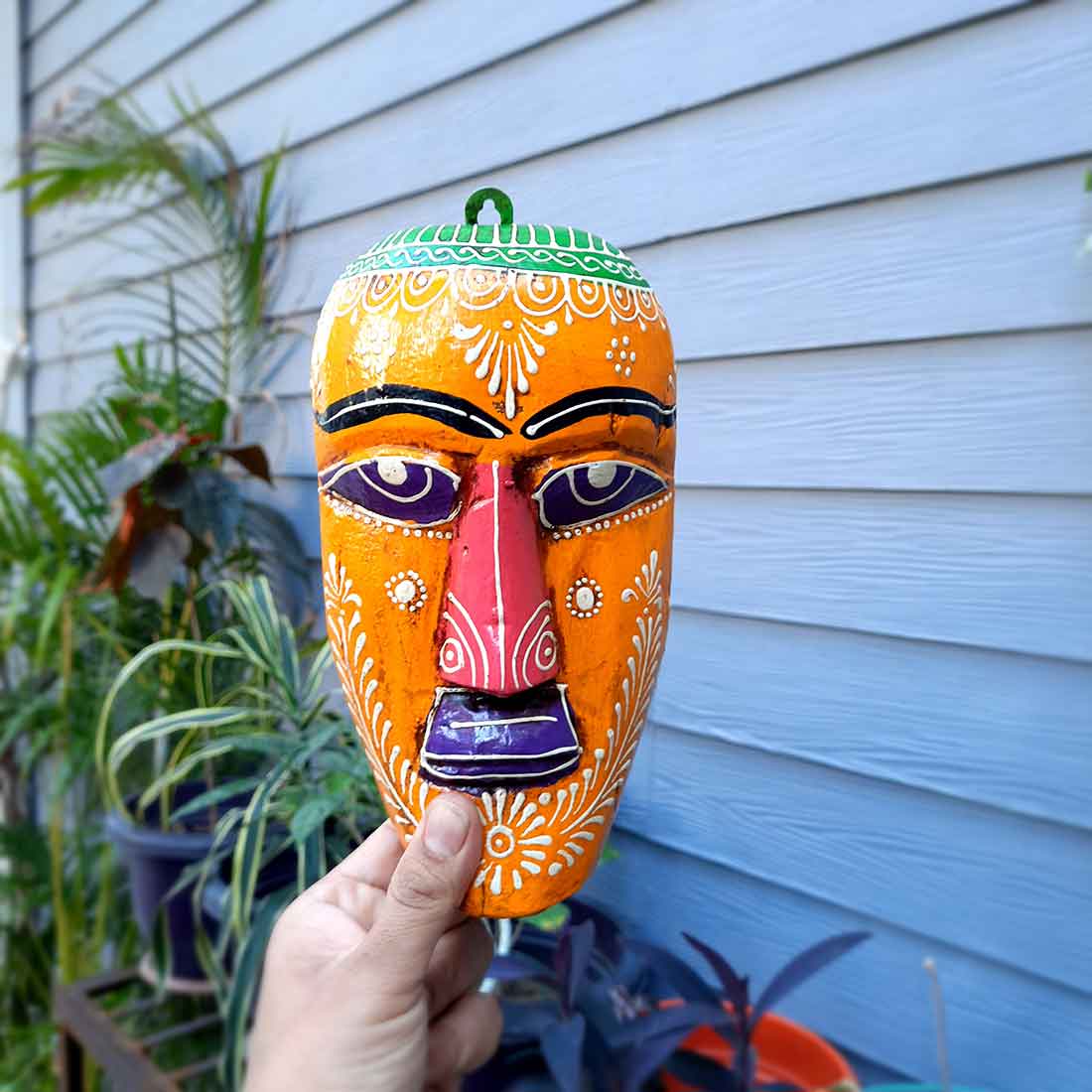 Traditional African Mask | Decorative Wall Mounting Mask - for Home & Office Decor - 9 Inch - APkamart