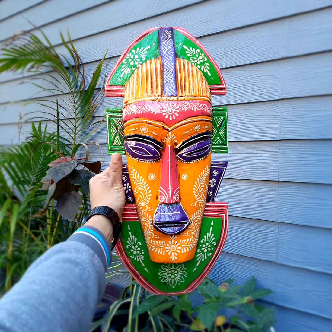 African Style Wall Decor Mask - Wall Hanging For Living room & Entrance Decor - 20 Inch - ApkaMart