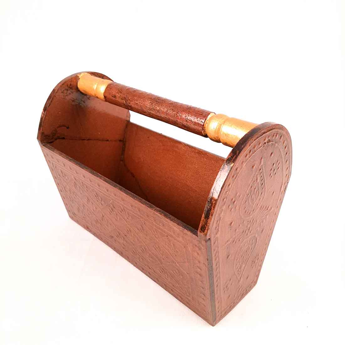 Wooden Magazine Holder - For Office & Home - 9 Inch - Apkamart