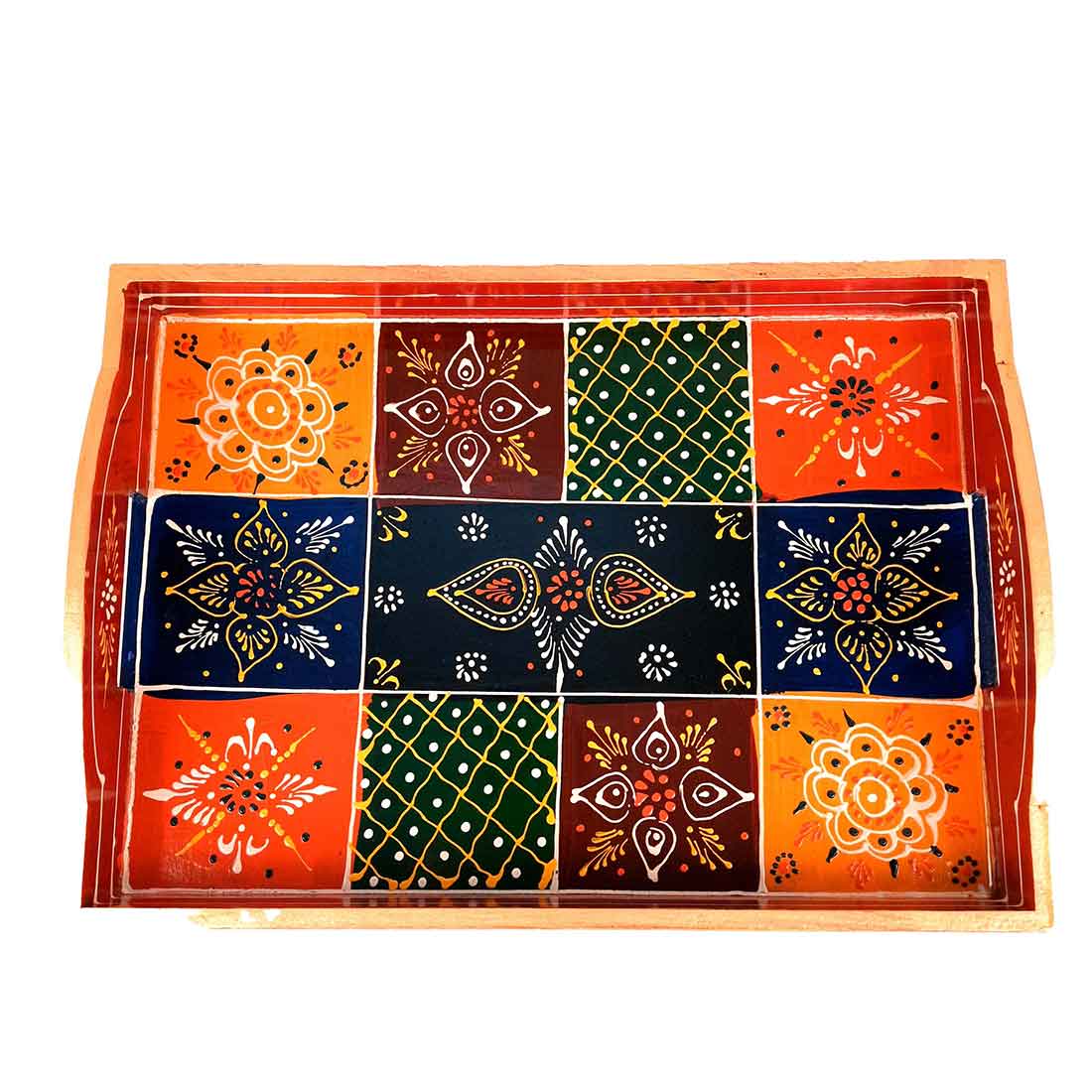 Wooden Serving Tray Set | Tea Serving Trays - For Kitchen, Dining Table & Gifts - Apkamart