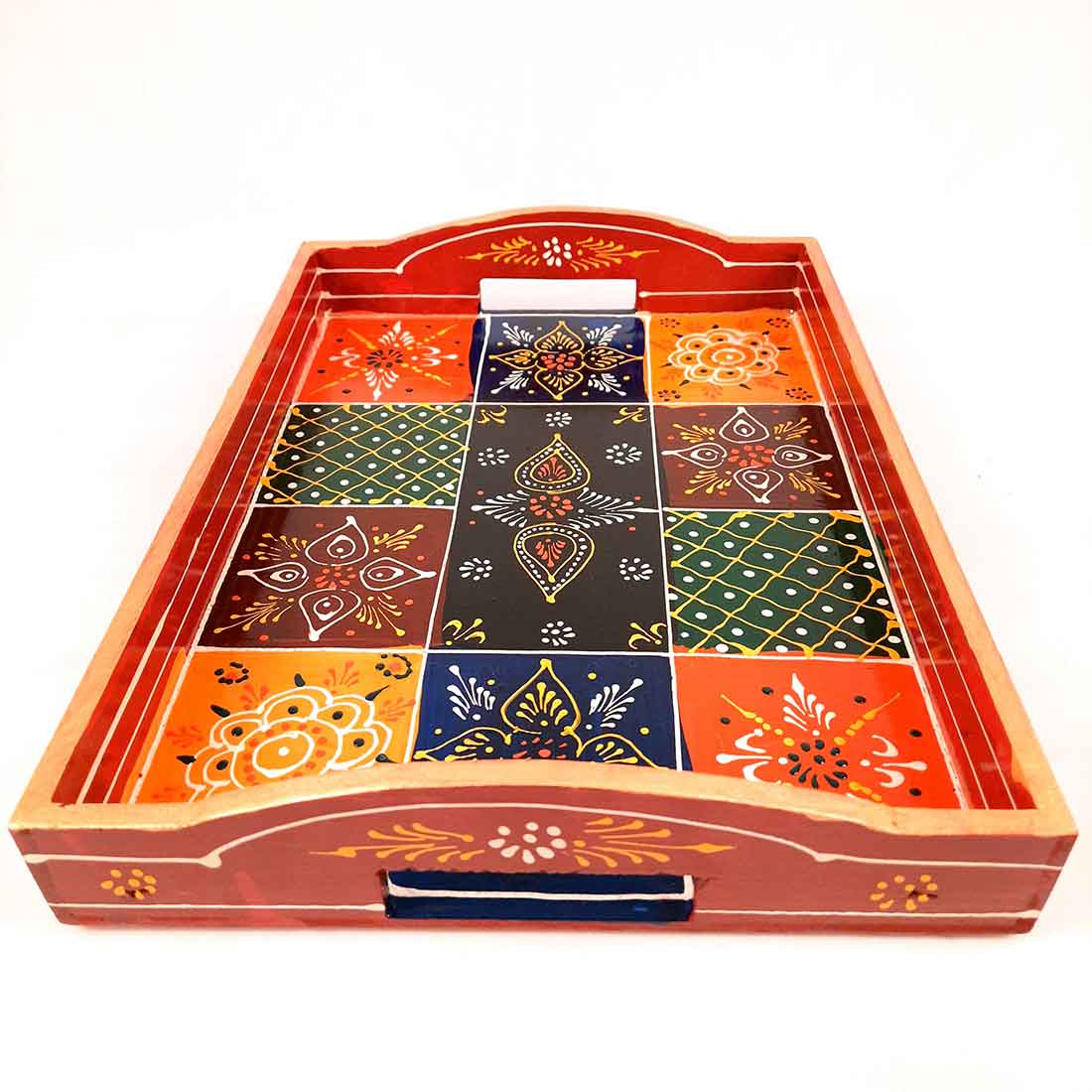 Wooden Serving Tray Set | Tea Serving Trays - For Kitchen, Dining Table & Gifts - Apkamart