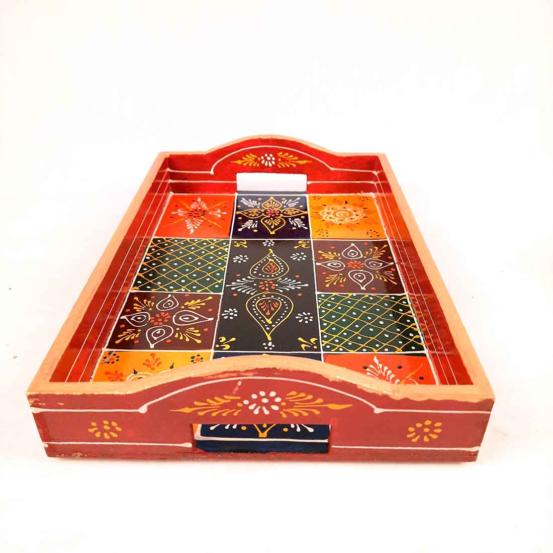 Wooden Serving Tray Set | Tea Serving Trays - For Kitchen, Dining Table & Gifts - Apkamart