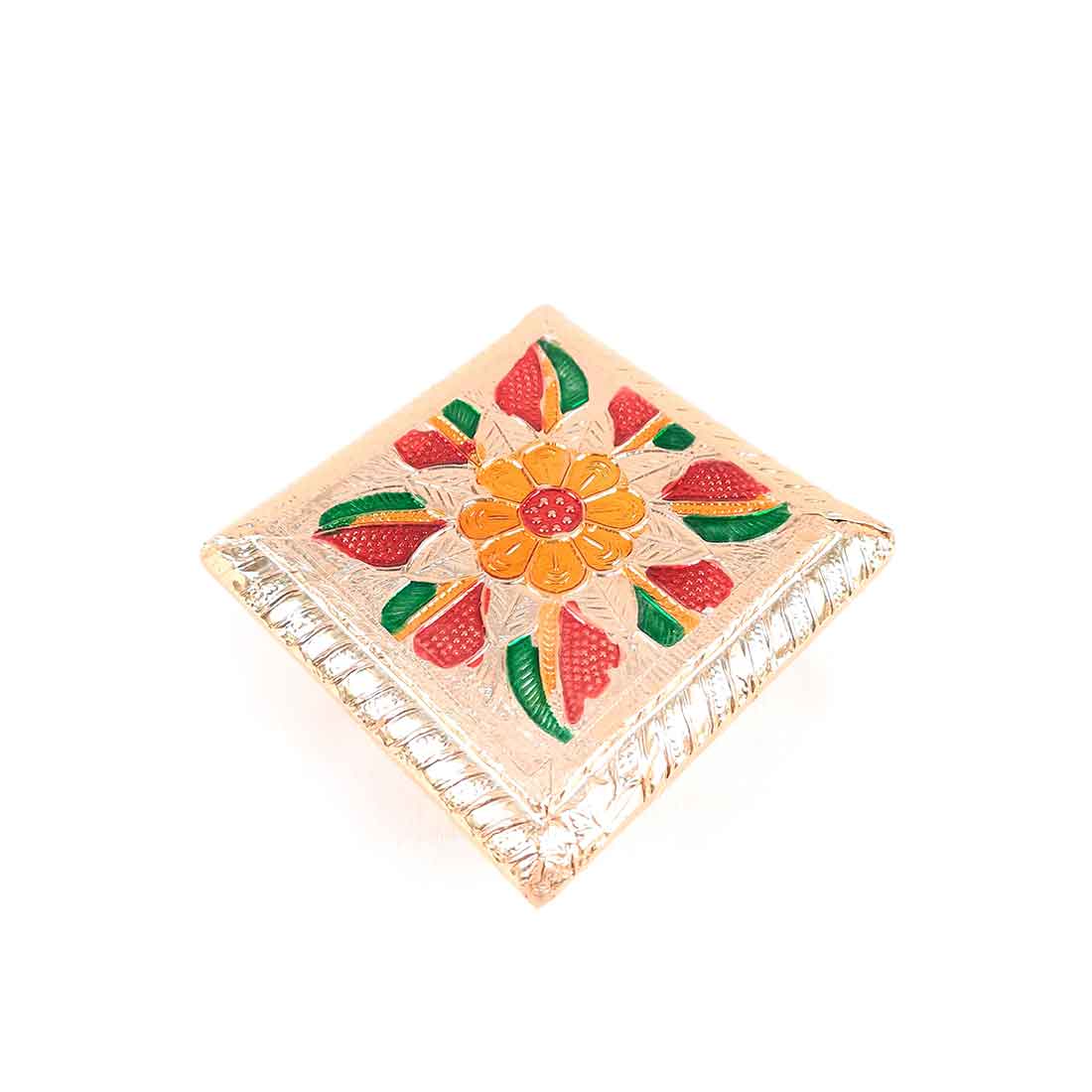 Minakari Chowki | Pooja Chowki - For Pooja & Return Gifts - 4 Inch - ApkaMart #Style_Design 2
