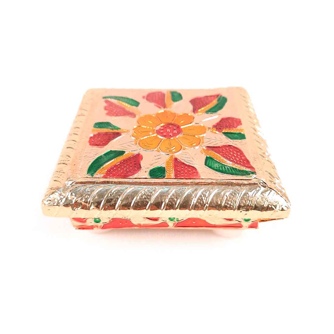 Minakari Chowki | Pooja Chowki - For Pooja & Return Gifts - 4 Inch - ApkaMart #Style_Design 2