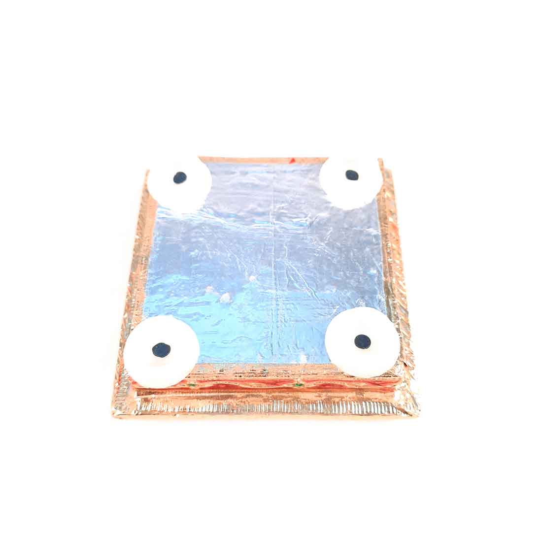 Pooja Chowki Bajot | Minakari Chauki Set - For Pooja, Festivals & Return Gifts (Pack of 2) 4 Inch - Apkamart