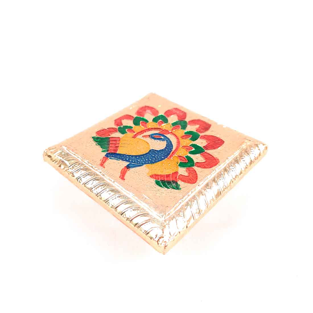 Pooja Chowki Bajot | Minakari Chauki Set - For Pooja, Festivals & Return Gifts - 4 Inch (Pack of 4) -Apkamart #Style_Design 2