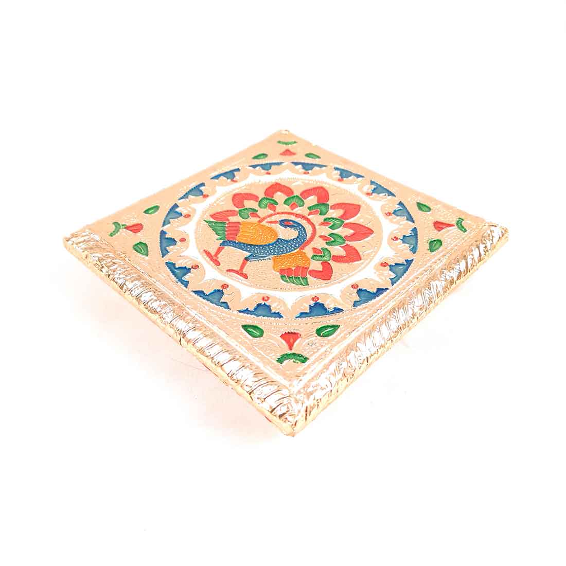 Minakari Pooja Chowki Bajot - For Puja & Gifts - 6 Inch - ApkaMart #Style_design 2