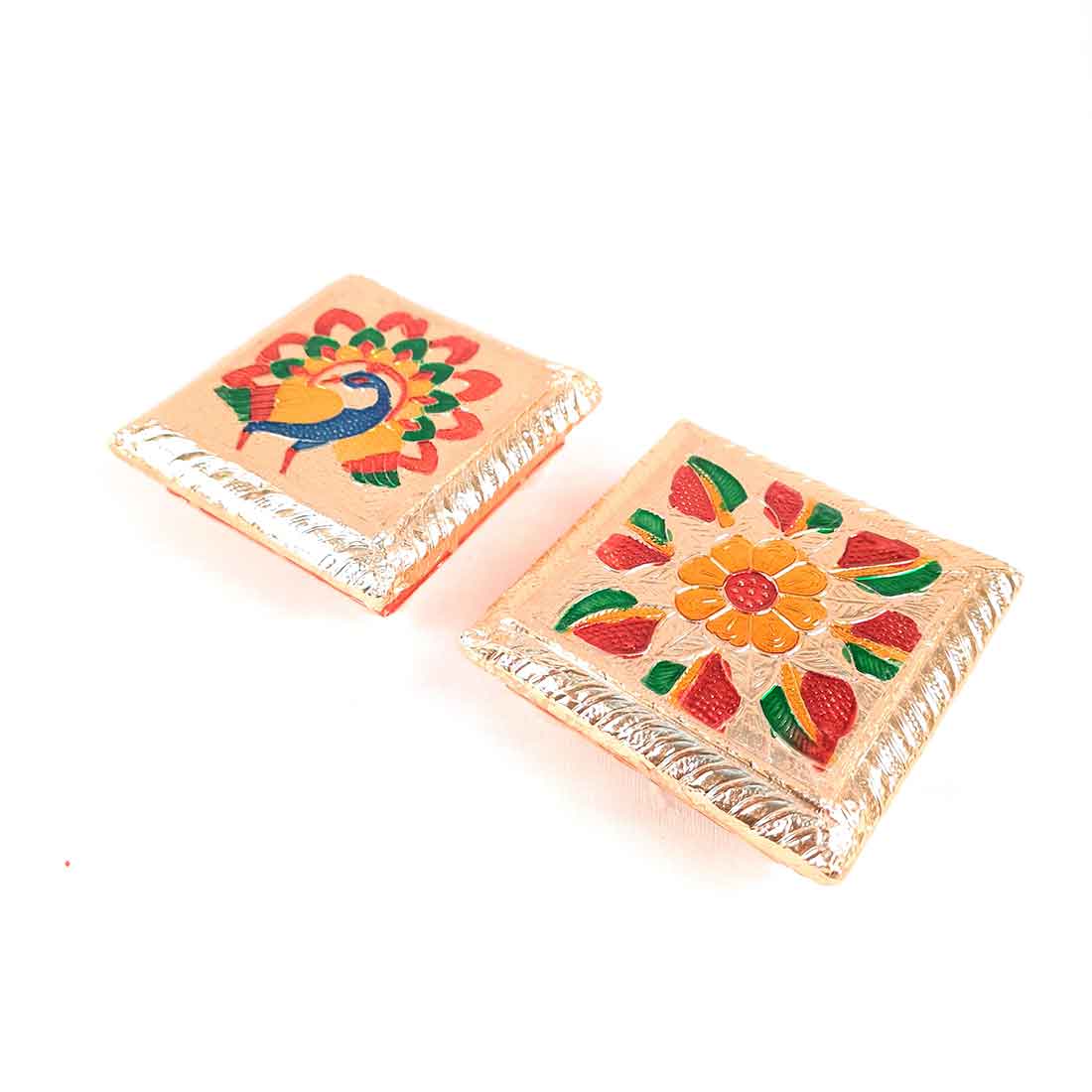 Pooja Chowki Bajot | Wooden Choki Set - For Diwali Pooja, Festivals & Home Decor - 6 Inch - Apkamart #Size_4 Inch