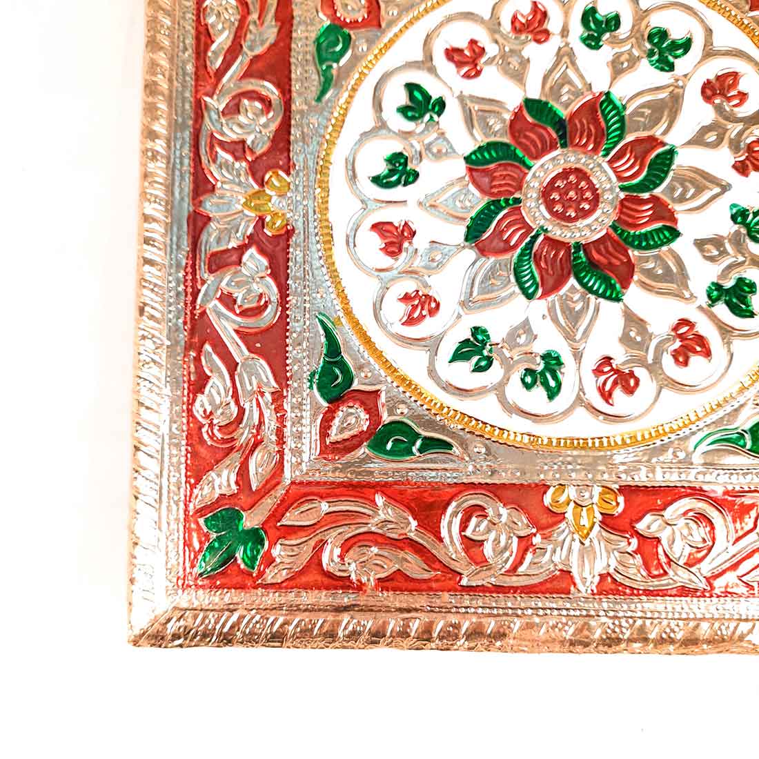 Pooja Chowki Bajot | Wooden Chowki Set - For Pooja, Festivals, Temple & Home Décor - 8, 10 Inch (Pack of 2) - Apkamart