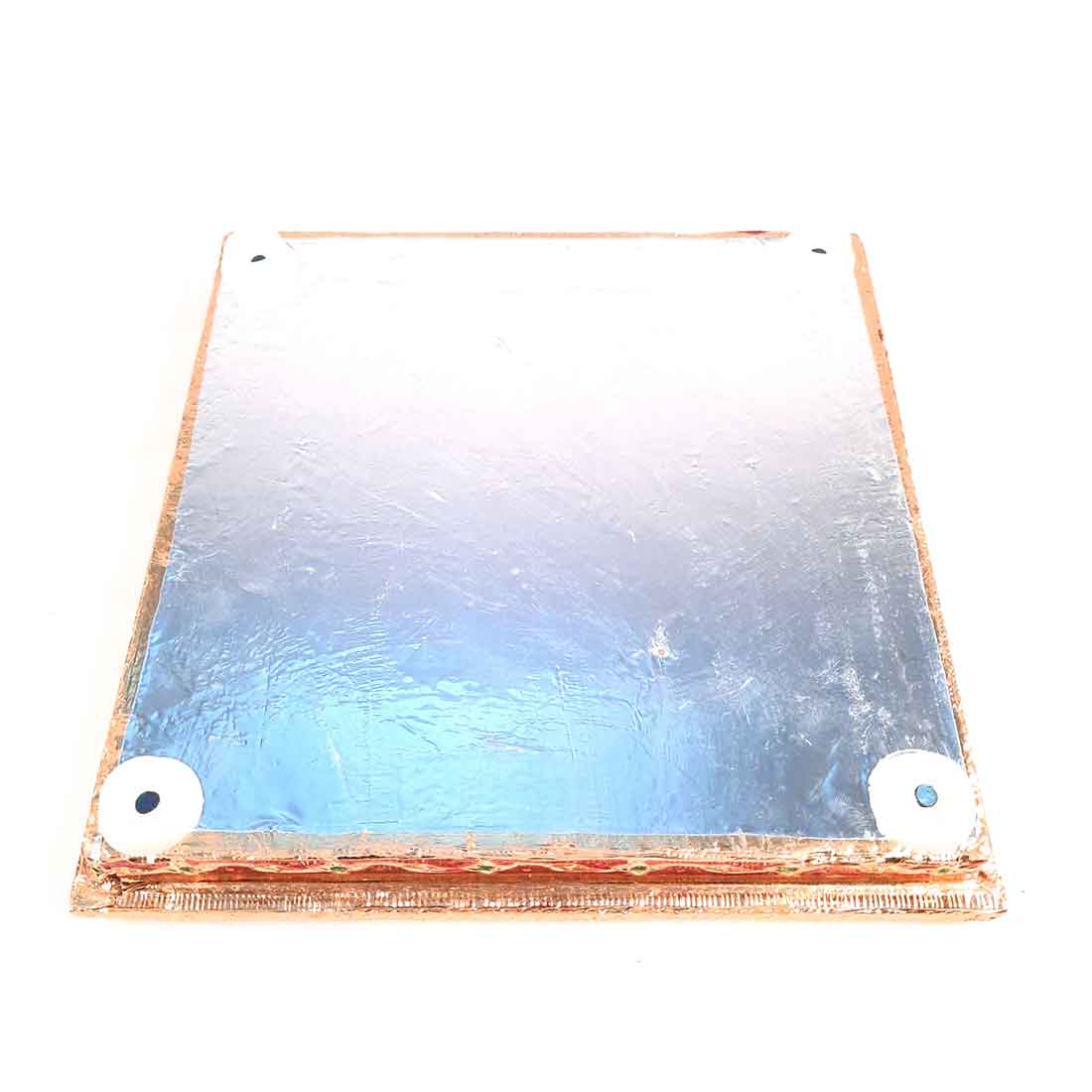 Pooja Chowki Bajot | Minakari Chauki Set - For Pooja, Weddings & Festivals (Pack of 2) - 8 Inch - Apkamart