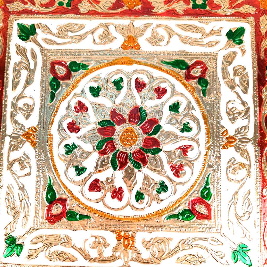 Pooja Chowki Bajot - Set of 2 - 10 Inch & 12 Inch Bajot - ApkaMart #style_Design 2