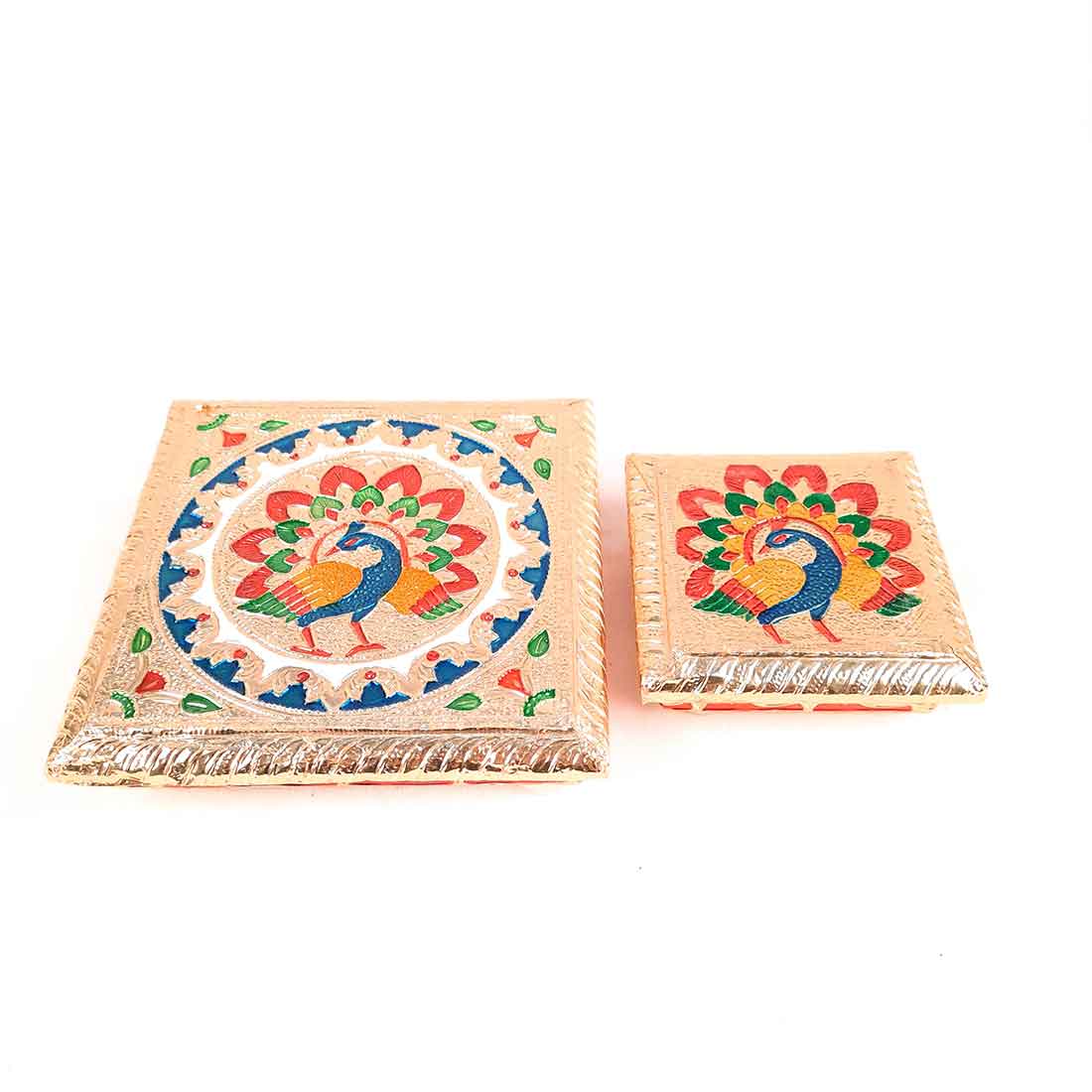 Pooja Chowki Bajot | Wooden Chowki Set - For Diwali Pooja, Festivals & Home Décor - 4, 6 Inch - Apkamart #Style_Design 2